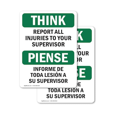 Signmission Safety Culture Sign, 3.5 in Width, Vinyl Decal, Rectangle OS-2PACK-TS-D-35-L-11857